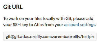 The Git URL used for cloning the repo